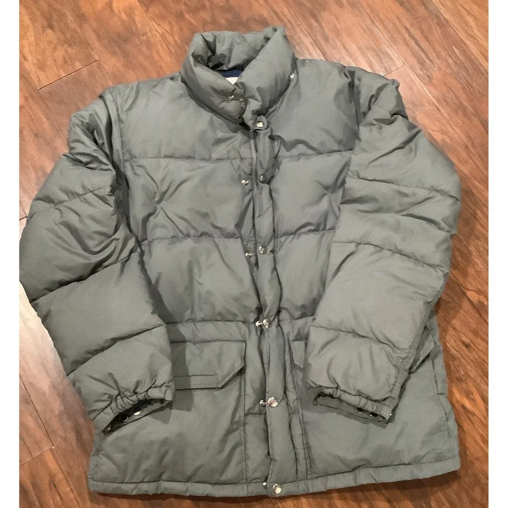 THE NORTH FACE Vintage SIERRA Goose Down Puffer Jacket Mens Sz M Gray NO HOOD